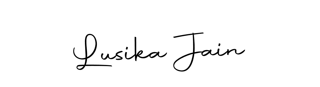 Use a signature maker to create a handwritten signature online. With this signature software, you can design (Autography-DOLnW) your own signature for name Lusika Jain. Lusika Jain signature style 10 images and pictures png