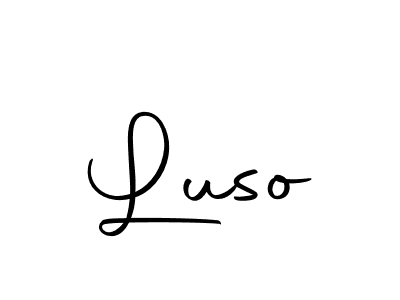 Design your own signature with our free online signature maker. With this signature software, you can create a handwritten (Autography-DOLnW) signature for name Luso. Luso signature style 10 images and pictures png