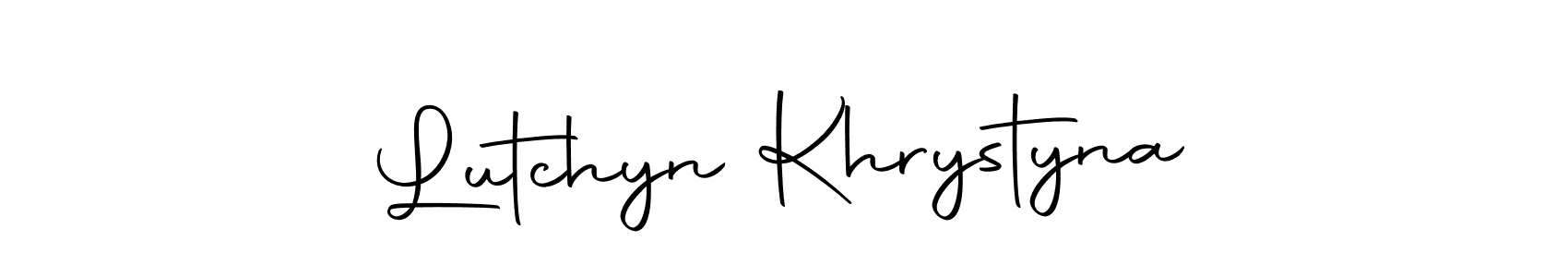 Also we have Lutchyn Khrystyna name is the best signature style. Create professional handwritten signature collection using Autography-DOLnW autograph style. Lutchyn Khrystyna signature style 10 images and pictures png