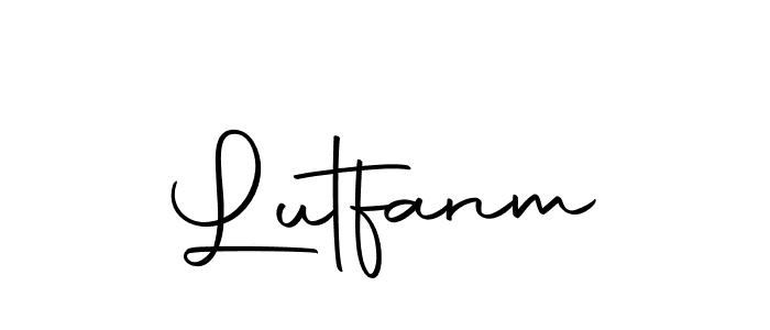 You should practise on your own different ways (Autography-DOLnW) to write your name (Lutfanm) in signature. don't let someone else do it for you. Lutfanm signature style 10 images and pictures png