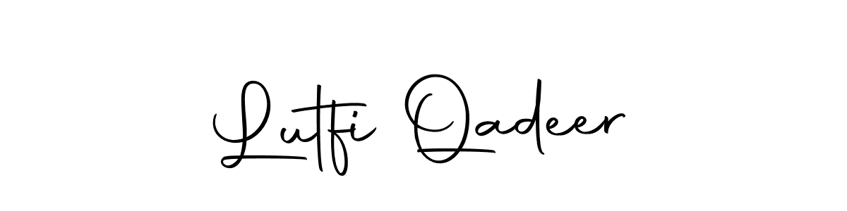 It looks lik you need a new signature style for name Lutfi Qadeer. Design unique handwritten (Autography-DOLnW) signature with our free signature maker in just a few clicks. Lutfi Qadeer signature style 10 images and pictures png