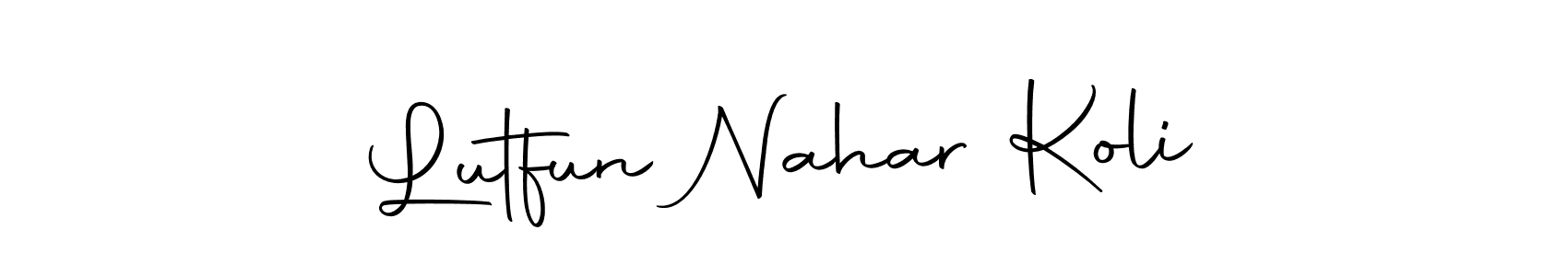 Similarly Autography-DOLnW is the best handwritten signature design. Signature creator online .You can use it as an online autograph creator for name Lutfun Nahar Koli. Lutfun Nahar Koli signature style 10 images and pictures png