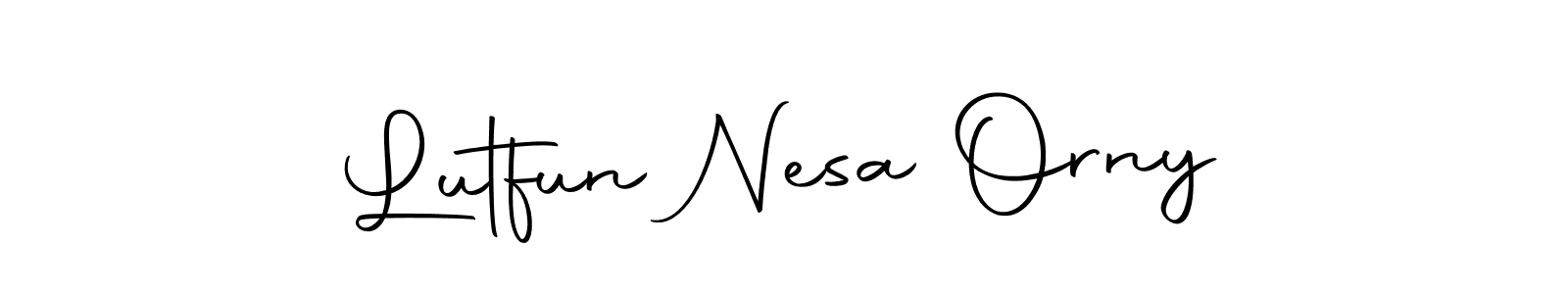 Once you've used our free online signature maker to create your best signature Autography-DOLnW style, it's time to enjoy all of the benefits that Lutfun Nesa Orny name signing documents. Lutfun Nesa Orny signature style 10 images and pictures png