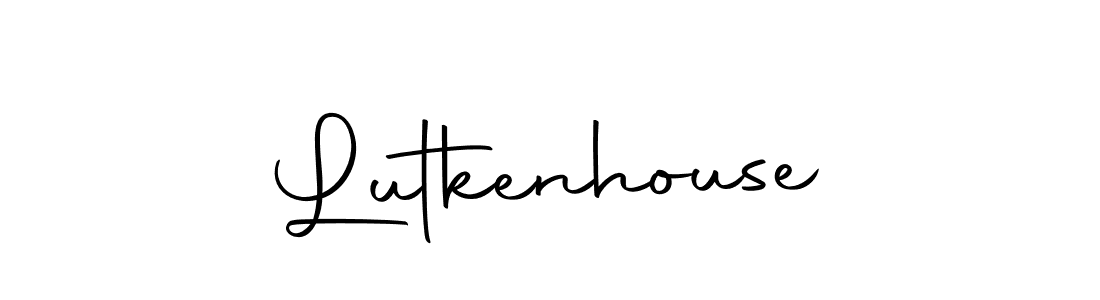 Lutkenhouse stylish signature style. Best Handwritten Sign (Autography-DOLnW) for my name. Handwritten Signature Collection Ideas for my name Lutkenhouse. Lutkenhouse signature style 10 images and pictures png