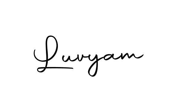 You should practise on your own different ways (Autography-DOLnW) to write your name (Luvyam) in signature. don't let someone else do it for you. Luvyam signature style 10 images and pictures png