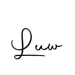 The best way (Autography-DOLnW) to make a short signature is to pick only two or three words in your name. The name Luw include a total of six letters. For converting this name. Luw signature style 10 images and pictures png