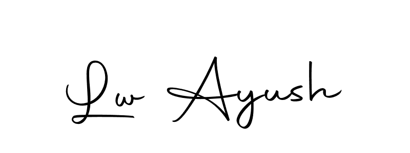 Make a short Lw Ayush signature style. Manage your documents anywhere anytime using Autography-DOLnW. Create and add eSignatures, submit forms, share and send files easily. Lw Ayush signature style 10 images and pictures png