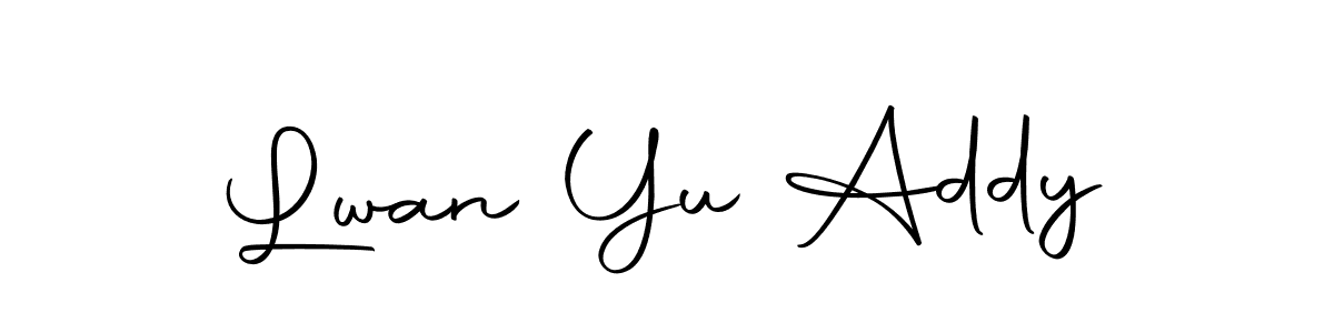 Create a beautiful signature design for name Lwan Yu Addy. With this signature (Autography-DOLnW) fonts, you can make a handwritten signature for free. Lwan Yu Addy signature style 10 images and pictures png