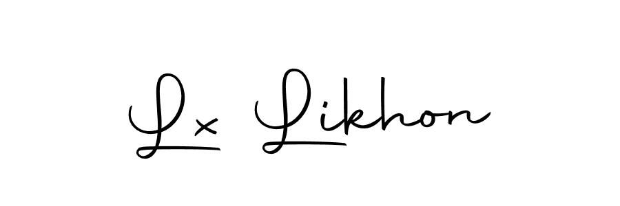 You should practise on your own different ways (Autography-DOLnW) to write your name (Lx Likhon) in signature. don't let someone else do it for you. Lx Likhon signature style 10 images and pictures png