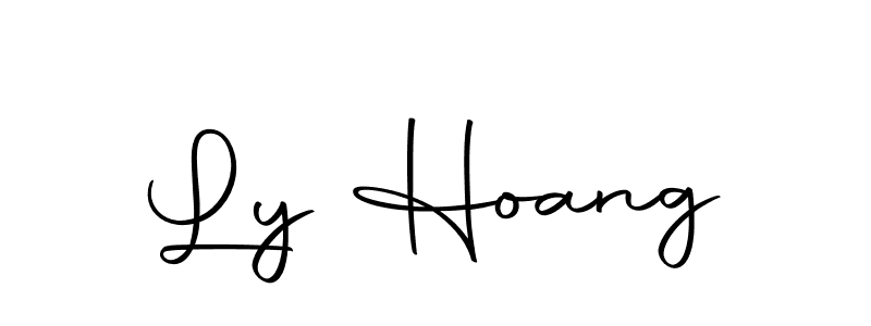 How to make Ly Hoang name signature. Use Autography-DOLnW style for creating short signs online. This is the latest handwritten sign. Ly Hoang signature style 10 images and pictures png