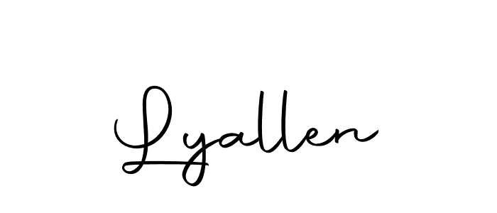 How to make Lyallen name signature. Use Autography-DOLnW style for creating short signs online. This is the latest handwritten sign. Lyallen signature style 10 images and pictures png