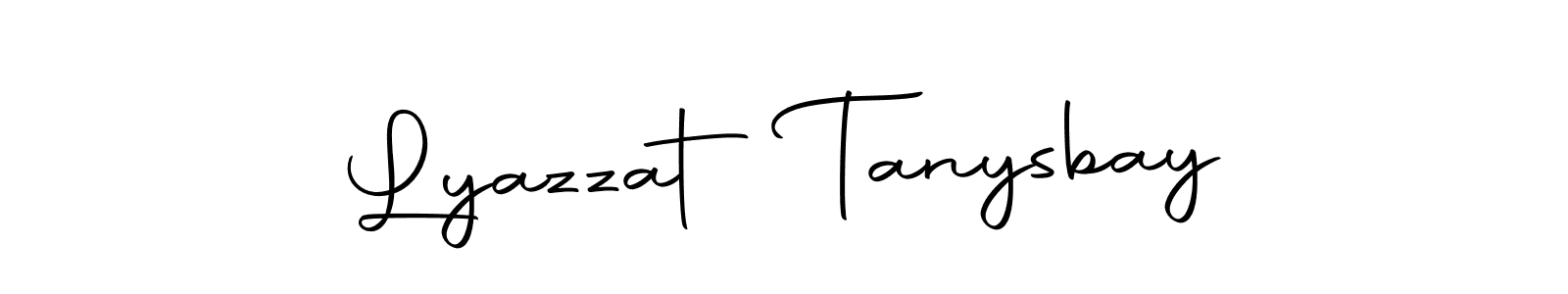 You can use this online signature creator to create a handwritten signature for the name Lyazzat Tanysbay. This is the best online autograph maker. Lyazzat Tanysbay signature style 10 images and pictures png