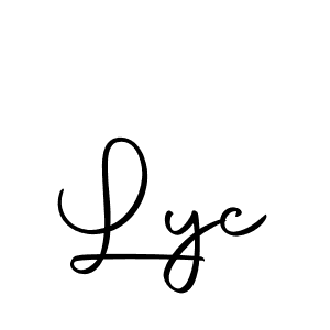 Create a beautiful signature design for name Lyc. With this signature (Autography-DOLnW) fonts, you can make a handwritten signature for free. Lyc signature style 10 images and pictures png