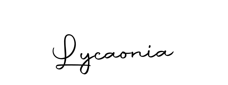 Design your own signature with our free online signature maker. With this signature software, you can create a handwritten (Autography-DOLnW) signature for name Lycaonia. Lycaonia signature style 10 images and pictures png