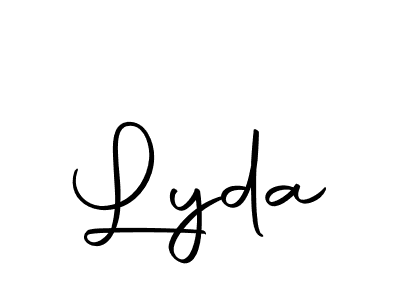 Use a signature maker to create a handwritten signature online. With this signature software, you can design (Autography-DOLnW) your own signature for name Lyda. Lyda signature style 10 images and pictures png