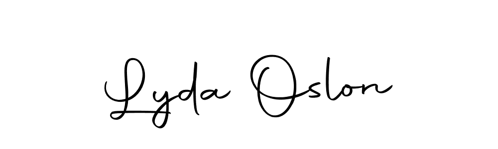 You should practise on your own different ways (Autography-DOLnW) to write your name (Lyda Oslon) in signature. don't let someone else do it for you. Lyda Oslon signature style 10 images and pictures png