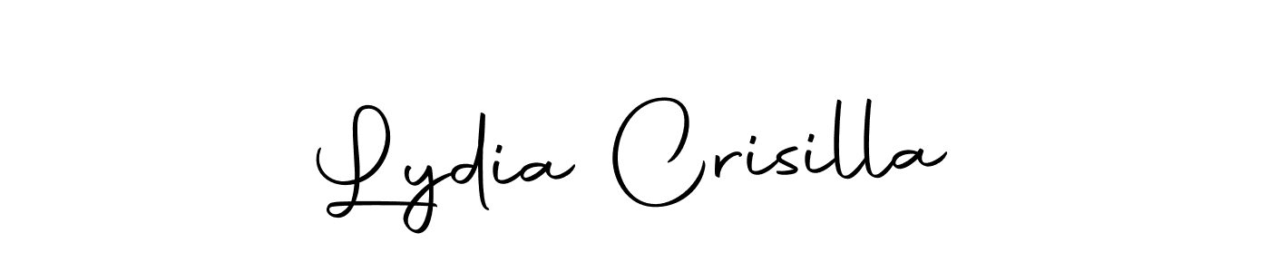 How to make Lydia Crisilla name signature. Use Autography-DOLnW style for creating short signs online. This is the latest handwritten sign. Lydia Crisilla signature style 10 images and pictures png