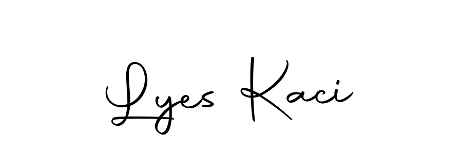 Similarly Autography-DOLnW is the best handwritten signature design. Signature creator online .You can use it as an online autograph creator for name Lyes Kaci. Lyes Kaci signature style 10 images and pictures png