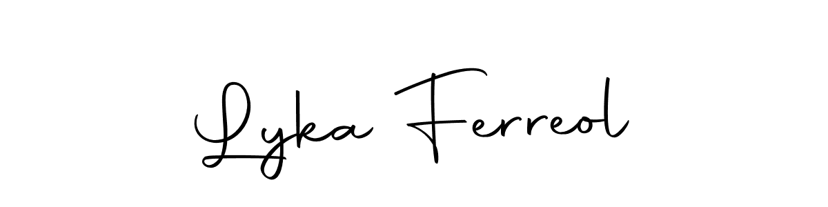 Create a beautiful signature design for name Lyka Ferreol. With this signature (Autography-DOLnW) fonts, you can make a handwritten signature for free. Lyka Ferreol signature style 10 images and pictures png