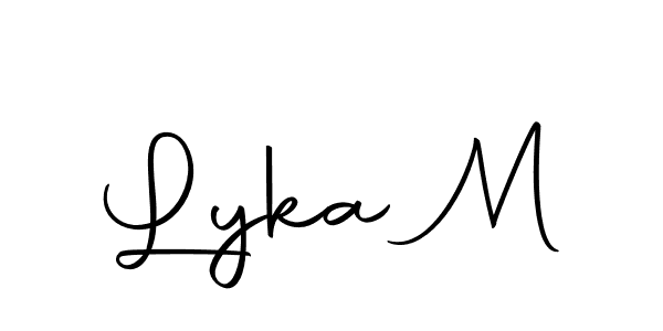 Here are the top 10 professional signature styles for the name Lyka M. These are the best autograph styles you can use for your name. Lyka M signature style 10 images and pictures png
