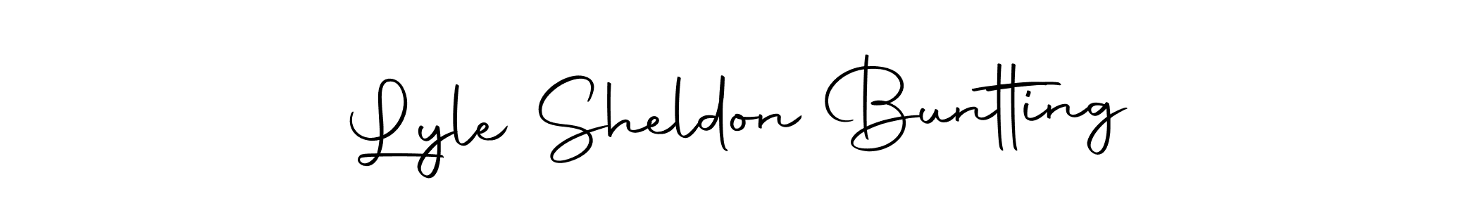 Make a short Lyle Sheldon Buntting signature style. Manage your documents anywhere anytime using Autography-DOLnW. Create and add eSignatures, submit forms, share and send files easily. Lyle Sheldon Buntting signature style 10 images and pictures png