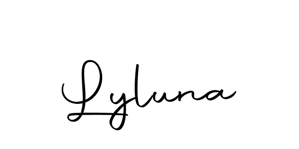 Make a beautiful signature design for name Lyluna. With this signature (Autography-DOLnW) style, you can create a handwritten signature for free. Lyluna signature style 10 images and pictures png
