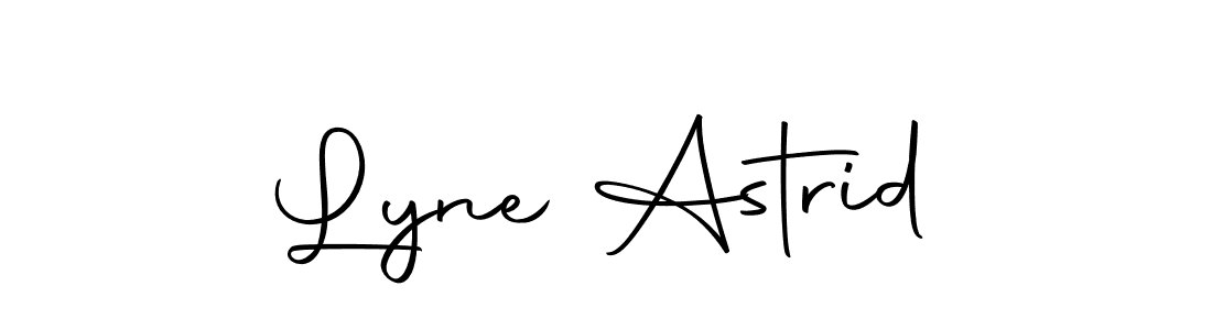 Use a signature maker to create a handwritten signature online. With this signature software, you can design (Autography-DOLnW) your own signature for name Lyne Astrid. Lyne Astrid signature style 10 images and pictures png