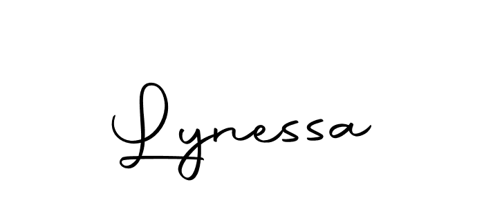 Lynessa stylish signature style. Best Handwritten Sign (Autography-DOLnW) for my name. Handwritten Signature Collection Ideas for my name Lynessa. Lynessa signature style 10 images and pictures png