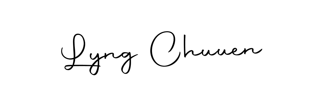 Create a beautiful signature design for name Lyng Chuuen. With this signature (Autography-DOLnW) fonts, you can make a handwritten signature for free. Lyng Chuuen signature style 10 images and pictures png