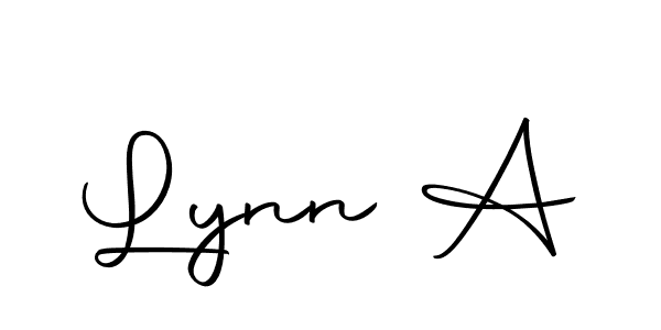 How to make Lynn A name signature. Use Autography-DOLnW style for creating short signs online. This is the latest handwritten sign. Lynn A signature style 10 images and pictures png