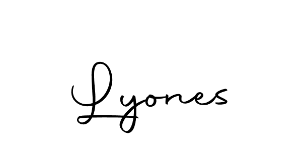 Make a beautiful signature design for name Lyones. With this signature (Autography-DOLnW) style, you can create a handwritten signature for free. Lyones signature style 10 images and pictures png