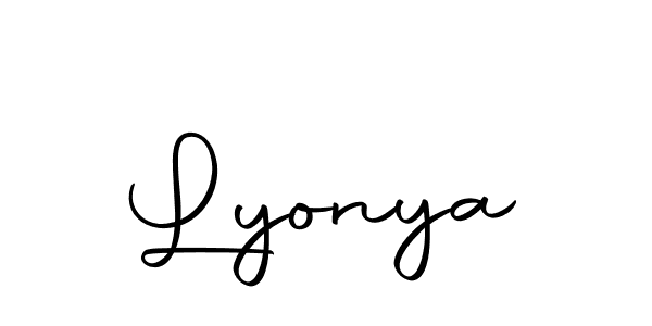 Make a beautiful signature design for name Lyonya. With this signature (Autography-DOLnW) style, you can create a handwritten signature for free. Lyonya signature style 10 images and pictures png