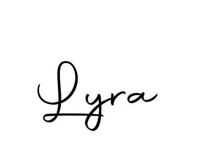 Use a signature maker to create a handwritten signature online. With this signature software, you can design (Autography-DOLnW) your own signature for name Lyra. Lyra signature style 10 images and pictures png