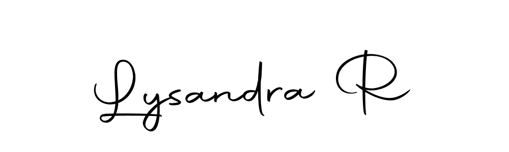 The best way (Autography-DOLnW) to make a short signature is to pick only two or three words in your name. The name Lysandra R include a total of six letters. For converting this name. Lysandra R signature style 10 images and pictures png