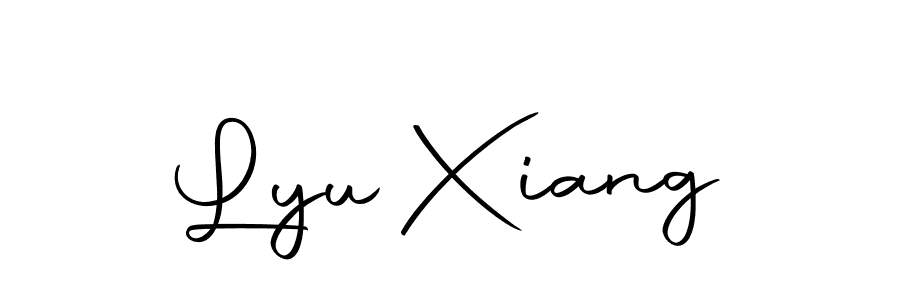 Design your own signature with our free online signature maker. With this signature software, you can create a handwritten (Autography-DOLnW) signature for name Lyu Xiang. Lyu Xiang signature style 10 images and pictures png