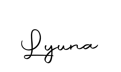 How to make Lyuna name signature. Use Autography-DOLnW style for creating short signs online. This is the latest handwritten sign. Lyuna signature style 10 images and pictures png