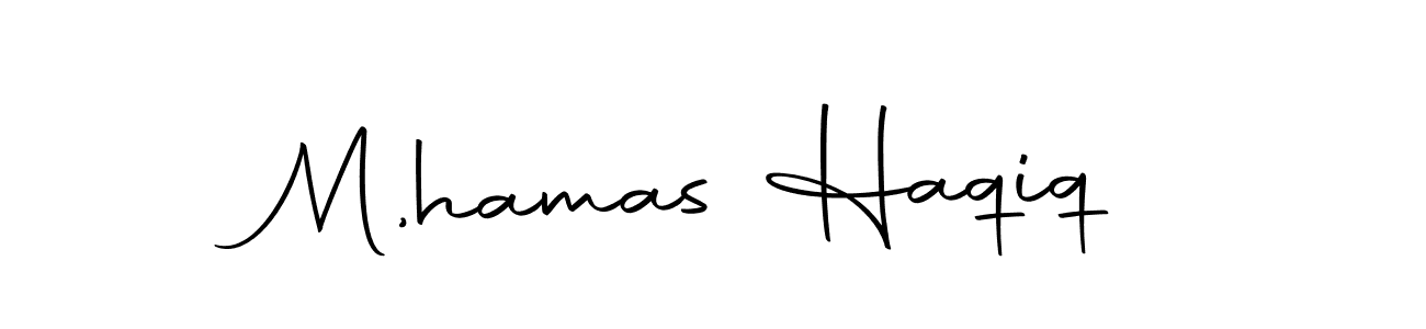 Use a signature maker to create a handwritten signature online. With this signature software, you can design (Autography-DOLnW) your own signature for name M,hamas Haqiq. M,hamas Haqiq signature style 10 images and pictures png