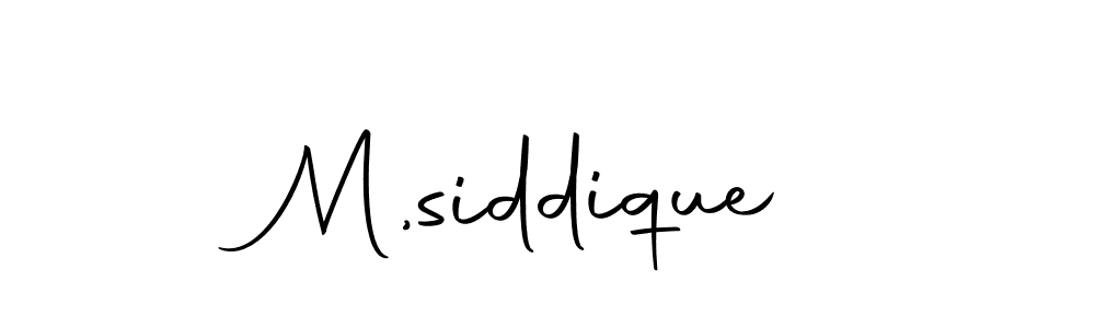 Design your own signature with our free online signature maker. With this signature software, you can create a handwritten (Autography-DOLnW) signature for name M,siddique. M,siddique signature style 10 images and pictures png