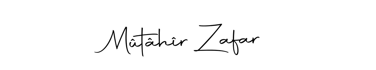 Use a signature maker to create a handwritten signature online. With this signature software, you can design (Autography-DOLnW) your own signature for name Mûtâhîr Zafar. Mûtâhîr Zafar signature style 10 images and pictures png