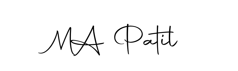 How to make M  A Patil name signature. Use Autography-DOLnW style for creating short signs online. This is the latest handwritten sign. M  A Patil signature style 10 images and pictures png