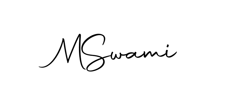 Design your own signature with our free online signature maker. With this signature software, you can create a handwritten (Autography-DOLnW) signature for name M  Swami. M  Swami signature style 10 images and pictures png