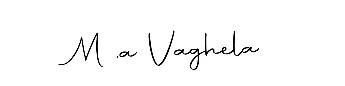 Create a beautiful signature design for name M .a Vaghela. With this signature (Autography-DOLnW) fonts, you can make a handwritten signature for free. M .a Vaghela signature style 10 images and pictures png