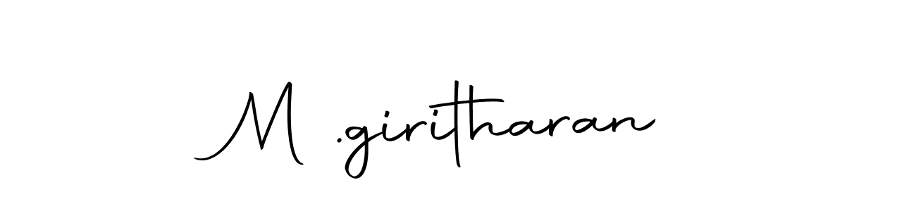 Use a signature maker to create a handwritten signature online. With this signature software, you can design (Autography-DOLnW) your own signature for name M .giritharan. M .giritharan signature style 10 images and pictures png