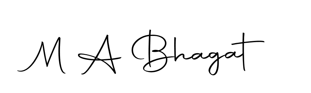 Make a beautiful signature design for name M A Bhagat. With this signature (Autography-DOLnW) style, you can create a handwritten signature for free. M A Bhagat signature style 10 images and pictures png