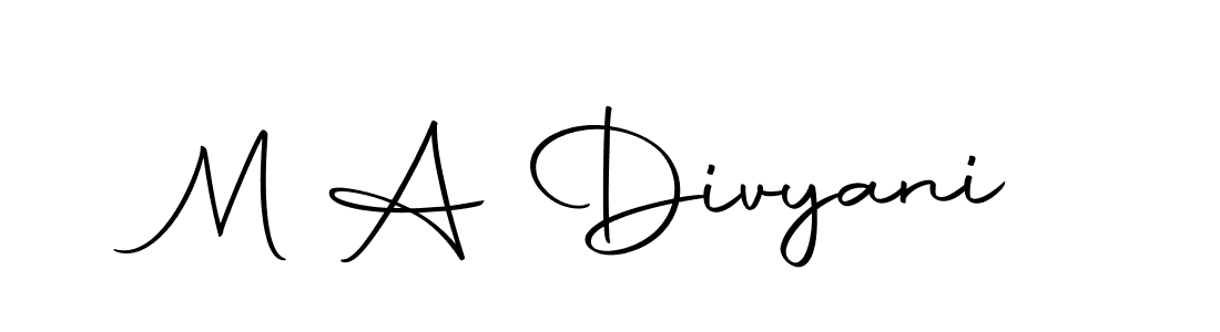 Make a short M A Divyani signature style. Manage your documents anywhere anytime using Autography-DOLnW. Create and add eSignatures, submit forms, share and send files easily. M A Divyani signature style 10 images and pictures png