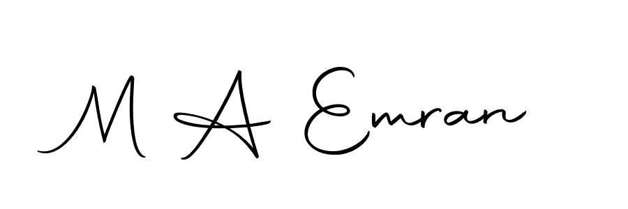 Create a beautiful signature design for name M A Emran. With this signature (Autography-DOLnW) fonts, you can make a handwritten signature for free. M A Emran signature style 10 images and pictures png