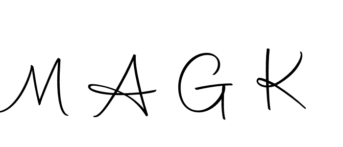 Create a beautiful signature design for name M A G K. With this signature (Autography-DOLnW) fonts, you can make a handwritten signature for free. M A G K signature style 10 images and pictures png