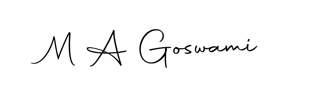 How to make M A Goswami name signature. Use Autography-DOLnW style for creating short signs online. This is the latest handwritten sign. M A Goswami signature style 10 images and pictures png