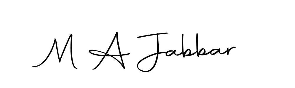 How to make M A Jabbar signature? Autography-DOLnW is a professional autograph style. Create handwritten signature for M A Jabbar name. M A Jabbar signature style 10 images and pictures png