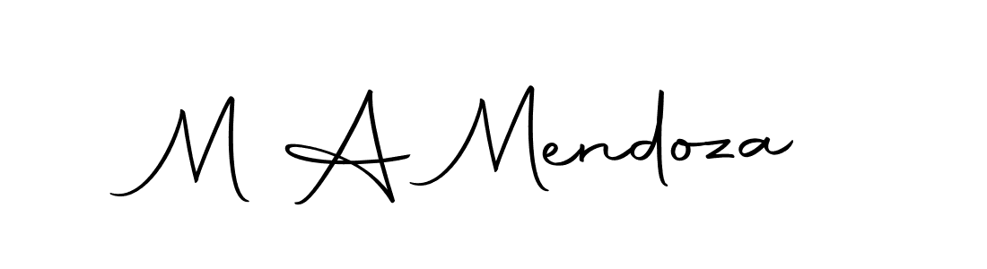 M A Mendoza stylish signature style. Best Handwritten Sign (Autography-DOLnW) for my name. Handwritten Signature Collection Ideas for my name M A Mendoza. M A Mendoza signature style 10 images and pictures png